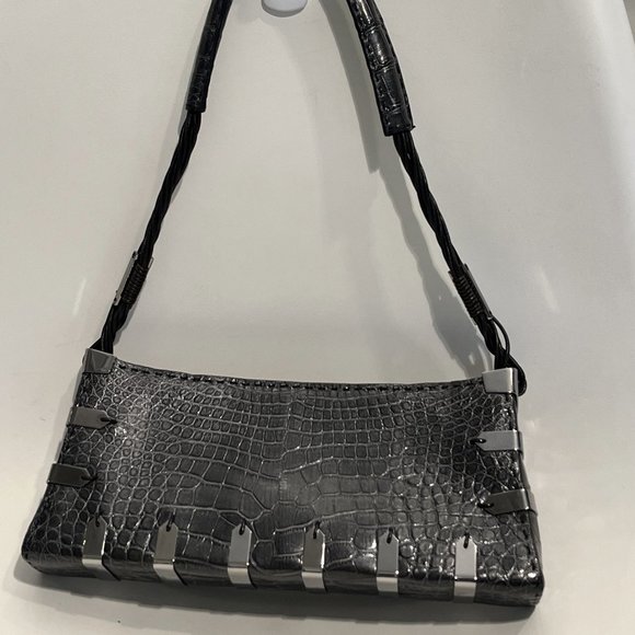 VBH Italia Diva First Edition Crocodile Black & Sterling Silver Hand Bag - Picture 6 of 9